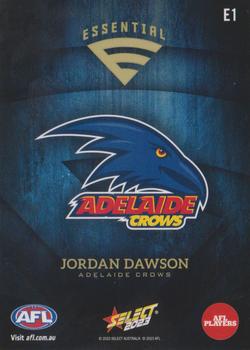 2023 Select AFL Footy Stars - Essentials #E1 Jordan Dawson Back
